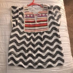 Super Cute Embroidered Top! Mod Boutique, New!